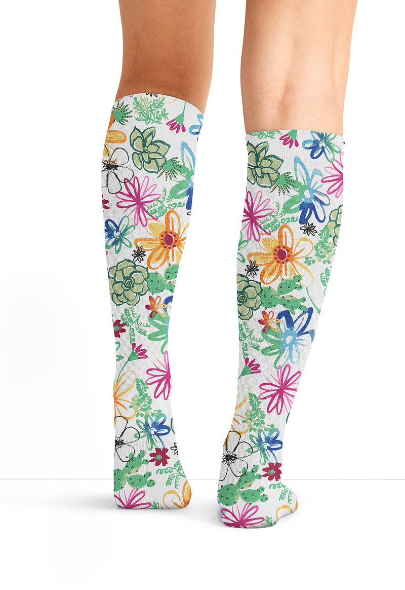 SWEET SUCCULENT - Knee High 8-15 mmHg Compression Sock (Back)