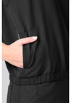 BLACK - Mandarin Collar Crop Top (View 4)