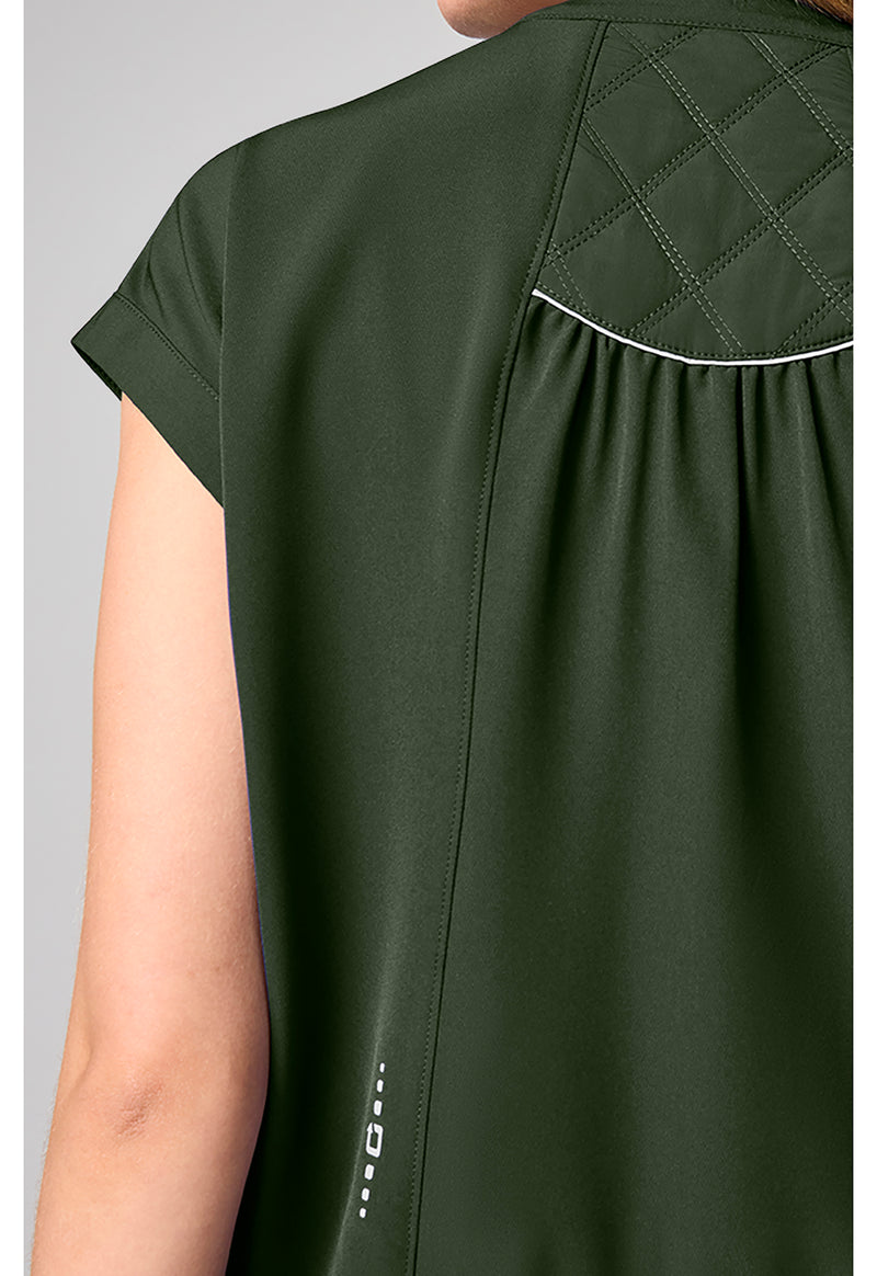 Dark Pine - Mandarin Collar Crop Top (View 3)