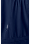 Navy - Mandarin Collar Crop Top (View 2)