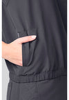 Pewter - Mandarin Collar Crop Top (View 4)
