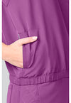 Plum Violet - Mandarin Collar Crop Top (View 4)