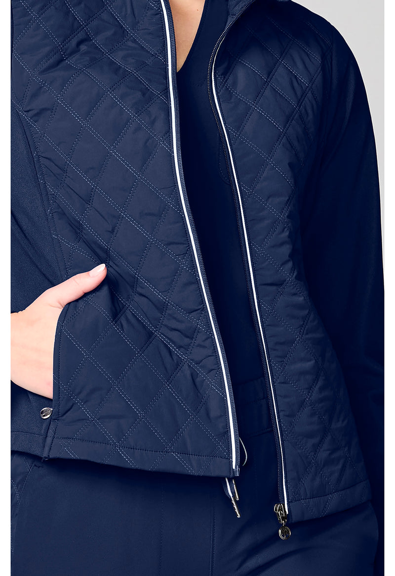 Navy - Quilted Jacket (View 2)