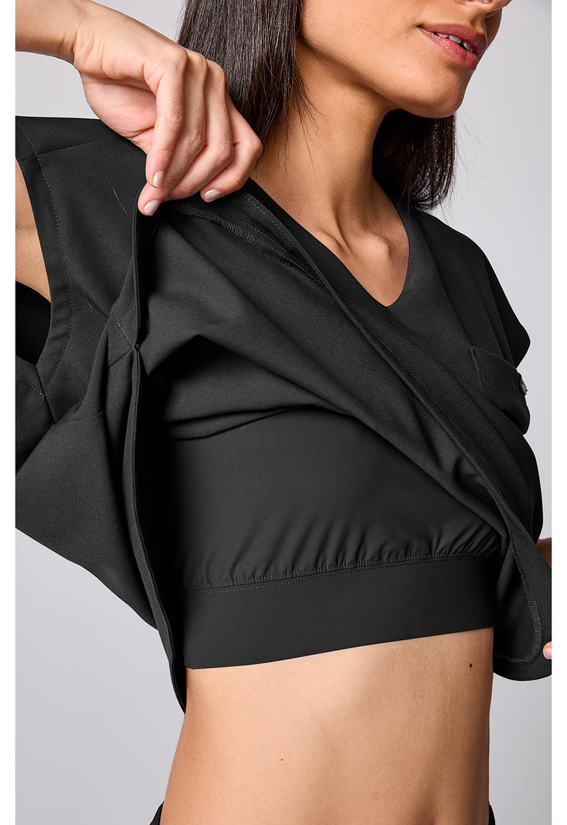 Black - Built In Bra Dolman Top (View 3)