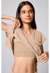 Desert Taupe - Built In Bra Dolman Top