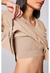 Desert Taupe - Built In Bra Dolman Top (View 3)