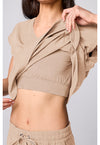 Desert Taupe - Built In Bra Dolman Top (View 4)