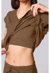 French Brown - Built In Bra Dolman Top (View 4)