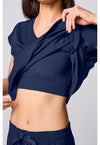 Navy - Built In Bra Dolman Top (View 4)