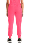 Carnation Pink - Women's Rhea Jogger Scrub Pants – Petite (Back)