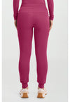 Cherry Wine - Healing Hands Works Women Scrub Pants - Back View