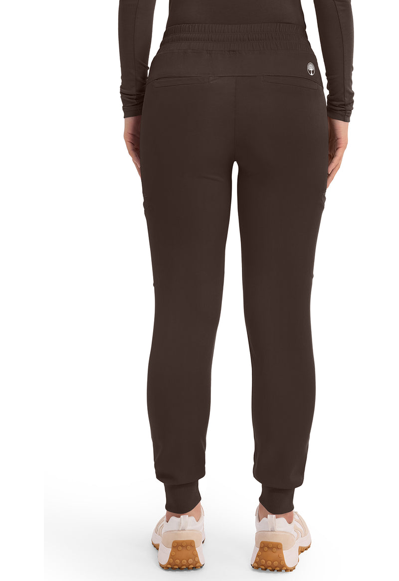 Dark Chocolate - Healing Hands Works Women Scrub Pants - Back View