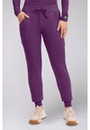 Eggplant - Healing Hands Works Women Scrub Pants - Front View