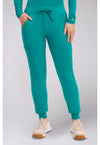 TEAL - Healing Hands Works Women Scrub Pants - Front View