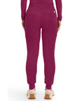 Wine - Healing Hands Works Women Scrub Pants - Back View