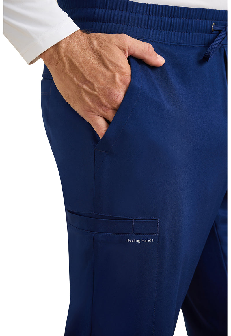 navy - Rafael Men's Mid Rise Zip Fly Jogger (View 3)