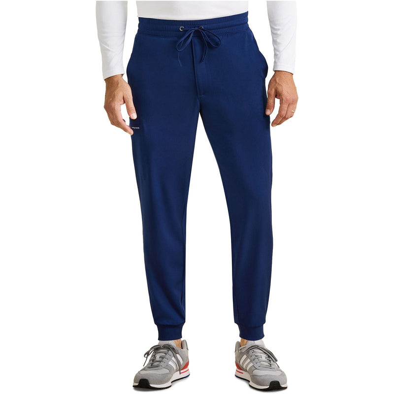 navy - Rafael Men's Mid Rise Zip Fly Jogger