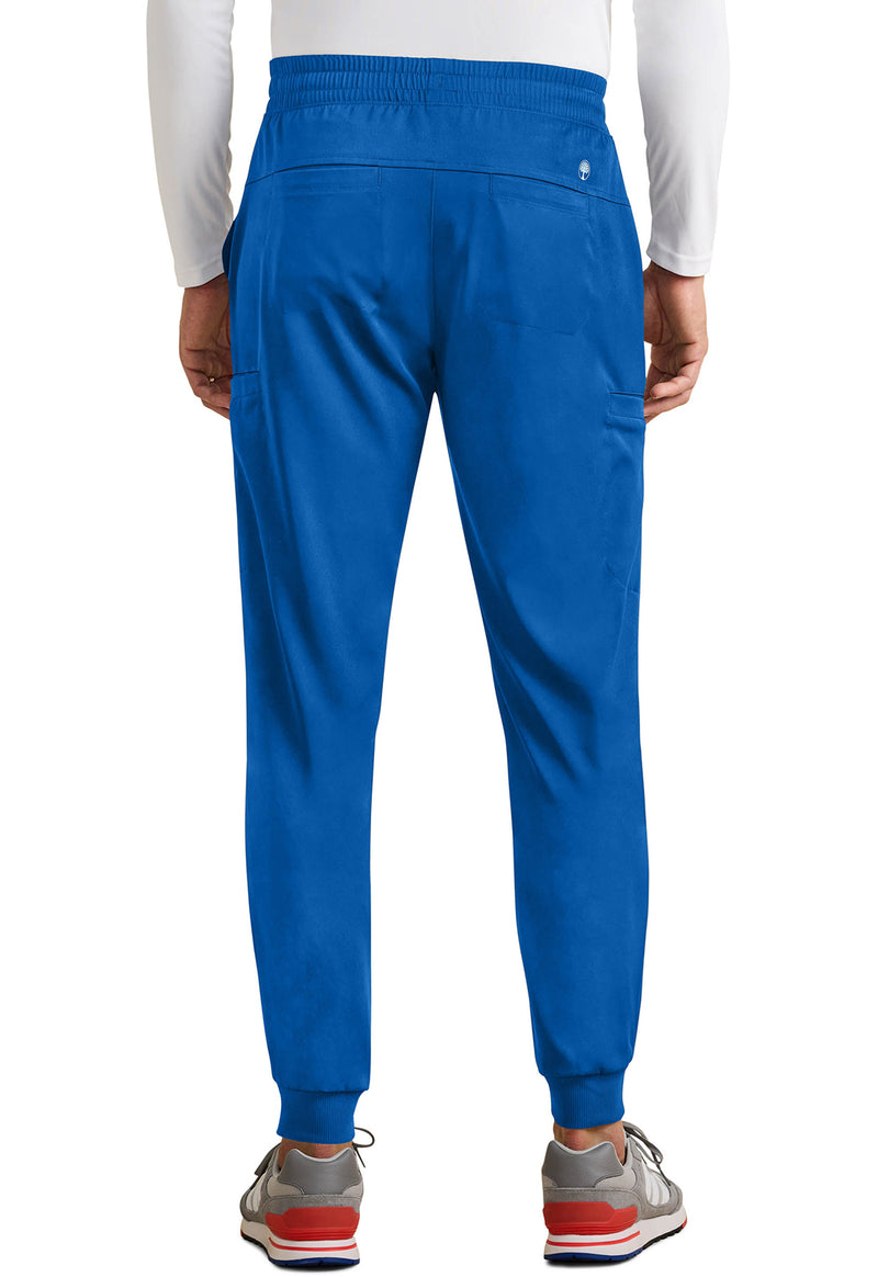 royal - Rafael Men's Mid Rise Zip Fly Jogger (Back)