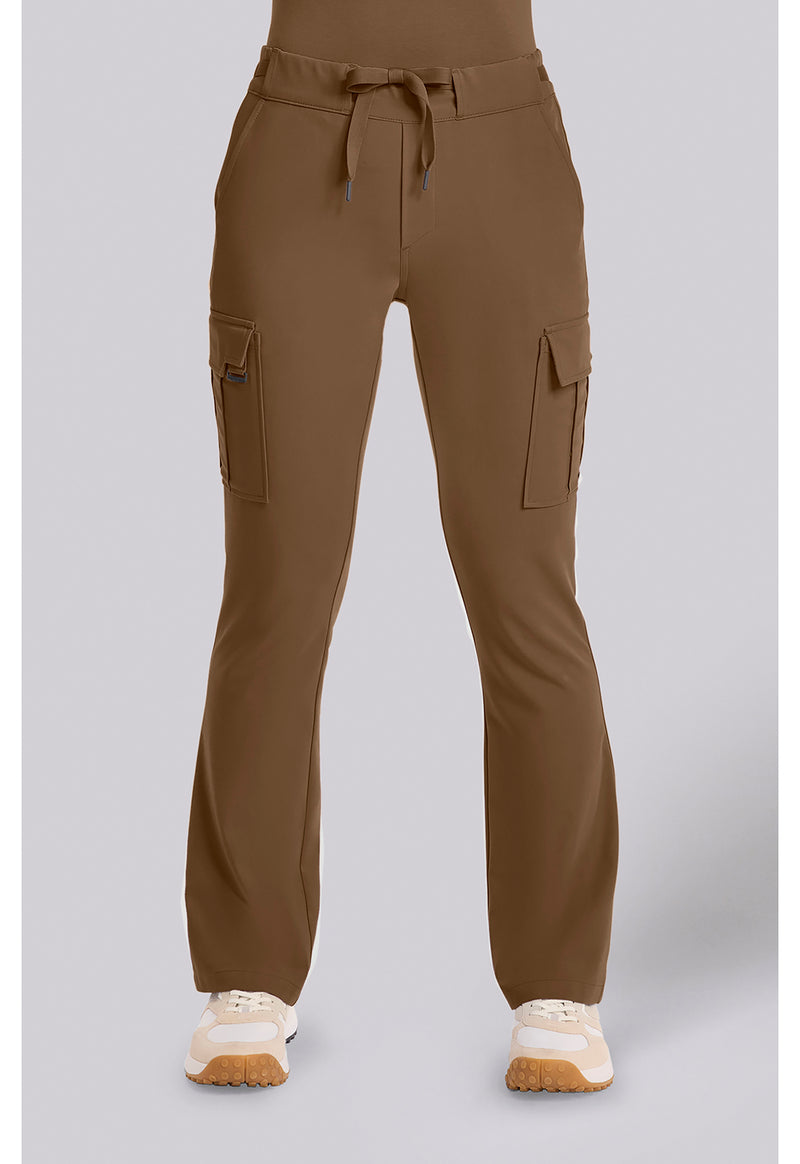 French Brown - Healing Hands Quest Women Scrub Pants - Front View