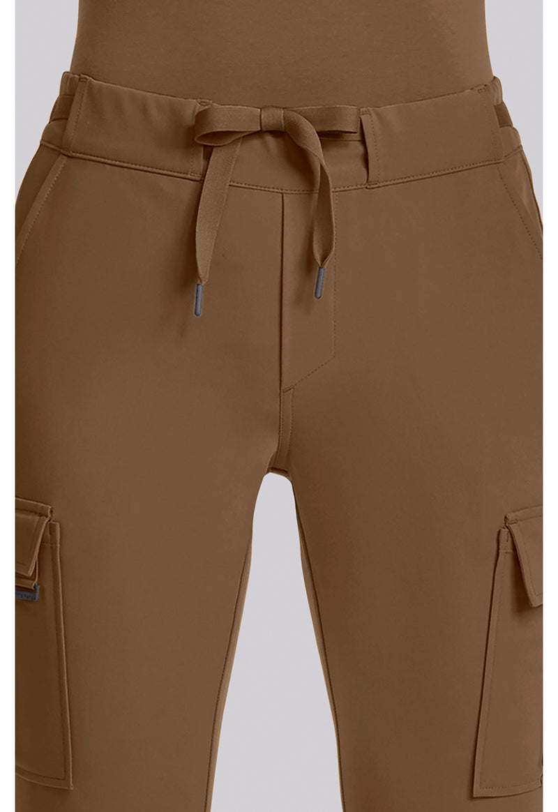 French Brown - Women's 6-Pocket Flare Leg Scrub Pants (View 2)