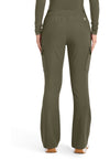 Olive - Healing Hands Quest Women Scrub Pants - Back View