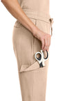 Desert Taupe - Women's Mid Rise Drawstring Straight Leg – Petite (View 3)