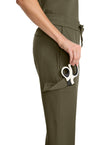 Olive - Women's Mid Rise Drawstring Straight Leg – Petite (View 2)