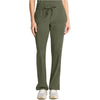 olive - Mid Rise Drawstring Straight Leg
