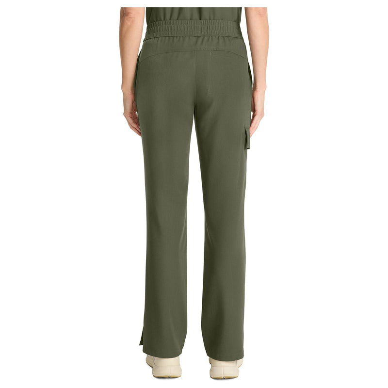 olive - Mid Rise Drawstring Straight Leg