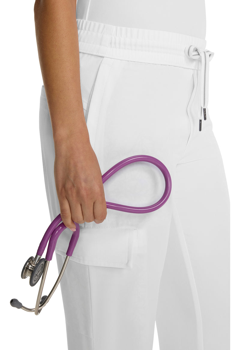 White Gardenia - Women's Mid Rise Drawstring Straight Leg – Petite (View 4)