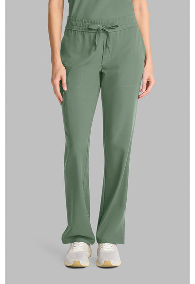 Women's Mid Rise Drawstring Straight Leg