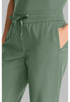 Acadia Green - Women's Mid Rise Drawstring Straight Leg – Regular (View 4)