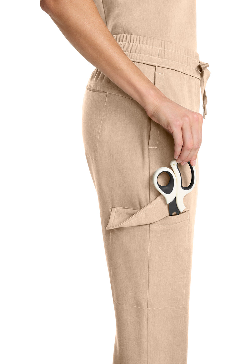 Desert Taupe - Women's Mid Rise Drawstring Straight Leg – Regular (View 2)