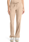 Desert Taupe - Women's Mid Rise Drawstring Straight Leg