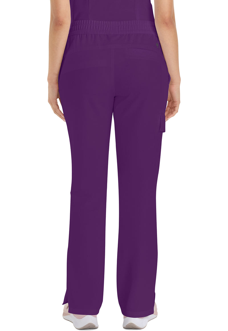 Eggplant - Healing Hands Quest Women Scrub Pants - Back View