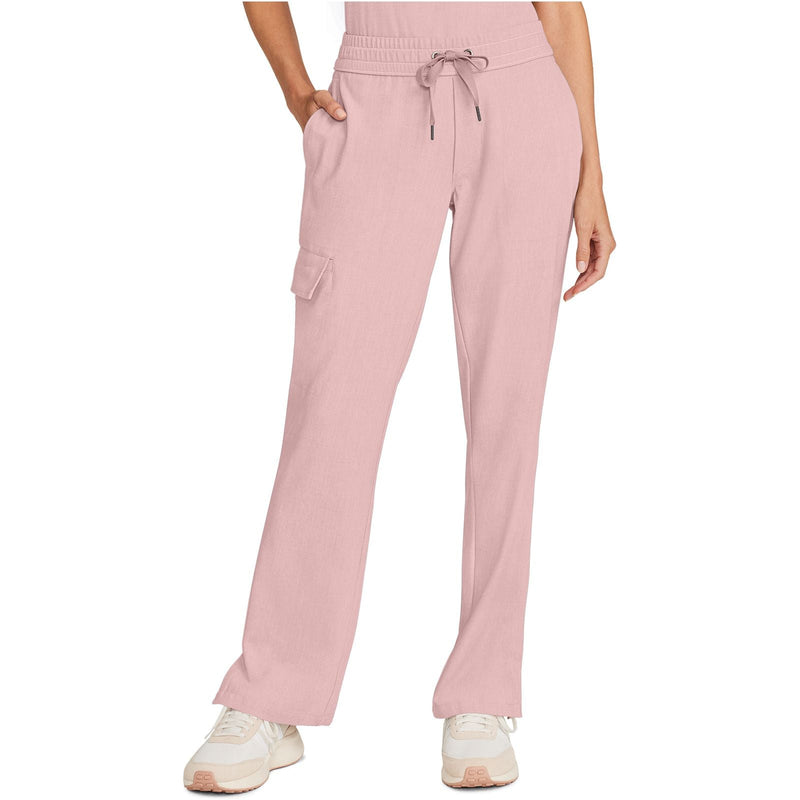 pink pearl - Mid Rise Drawstring Straight Leg