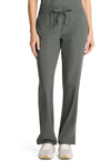 Pewter - Women's Mid Rise Drawstring Straight Leg