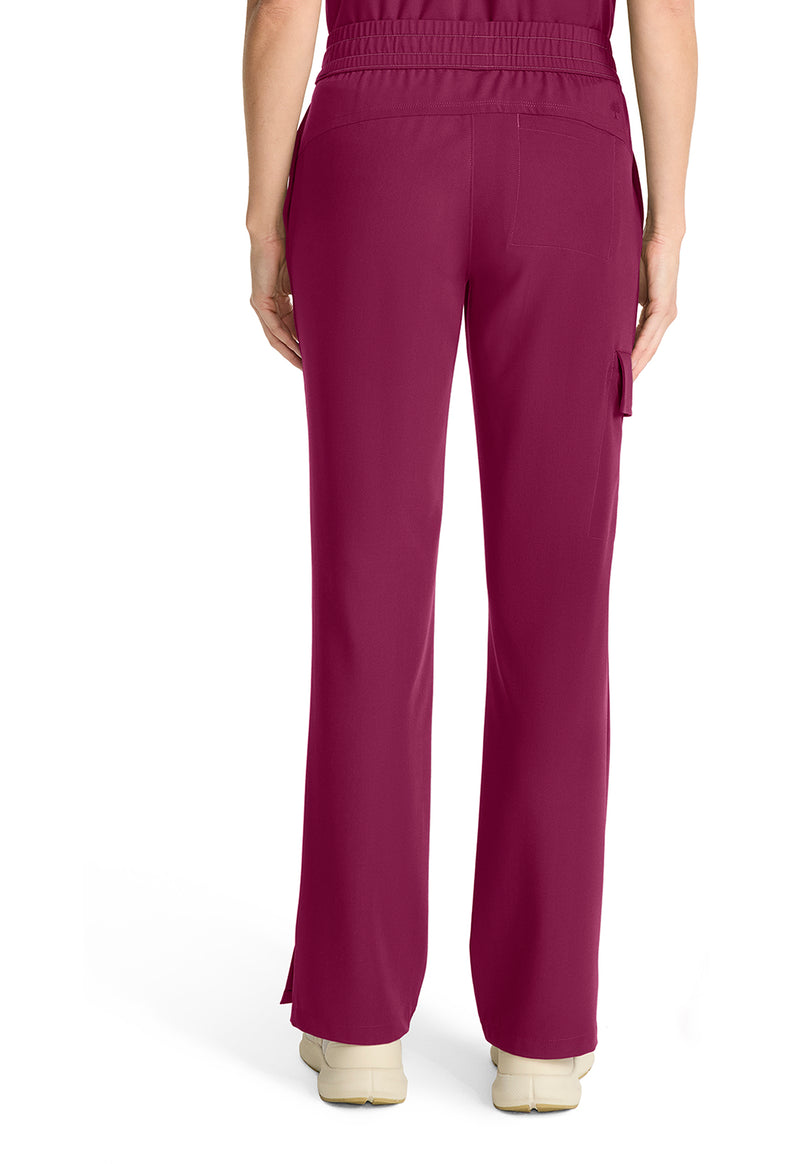 Wine - Healing Hands Quest Women Scrub Pants - Back View