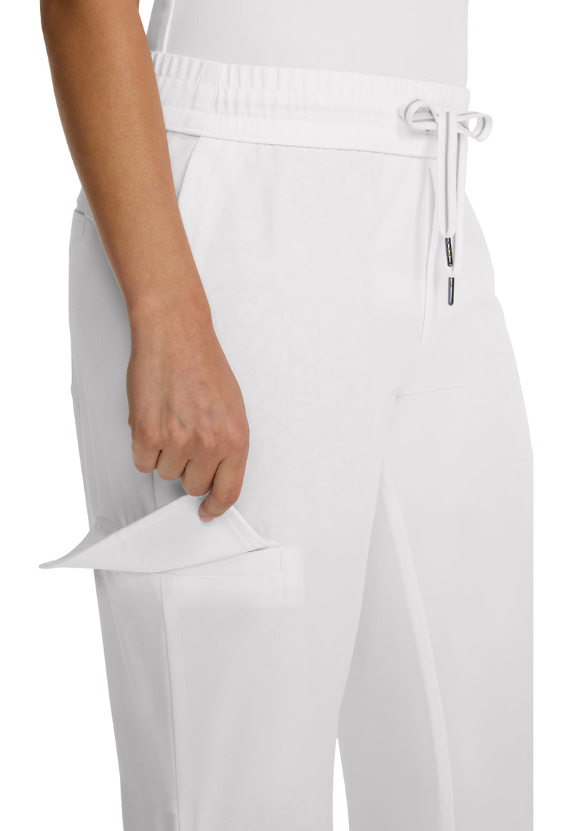White Gardenia - Women's Mid Rise Drawstring Straight Leg – Regular (View 3)