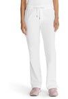 White Gardenia - Women's Mid Rise Drawstring Straight Leg