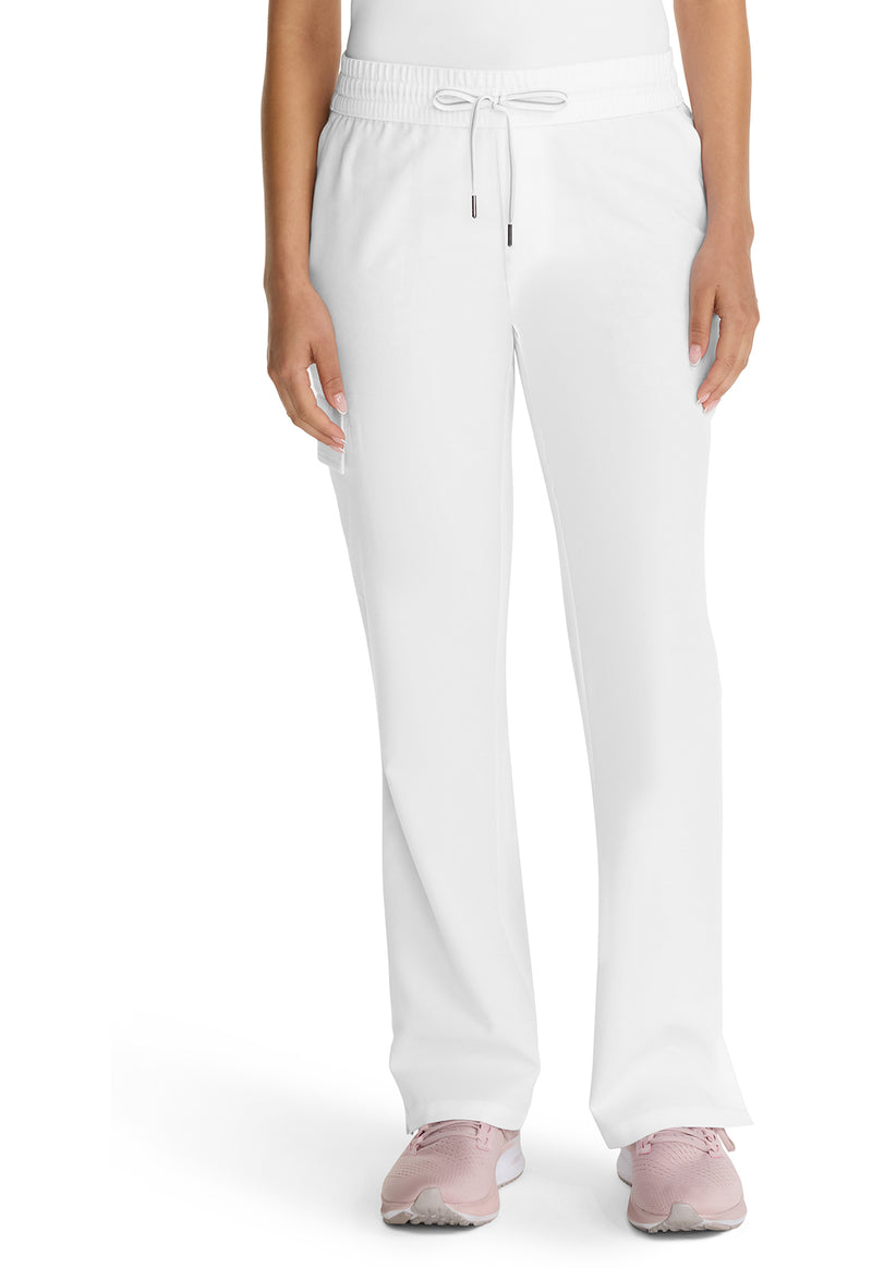 White Gardenia - Healing Hands Quest Women Scrub Pants - Front View