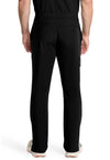 Black - Healing Hands Quest Men Scrub Pants - Back View