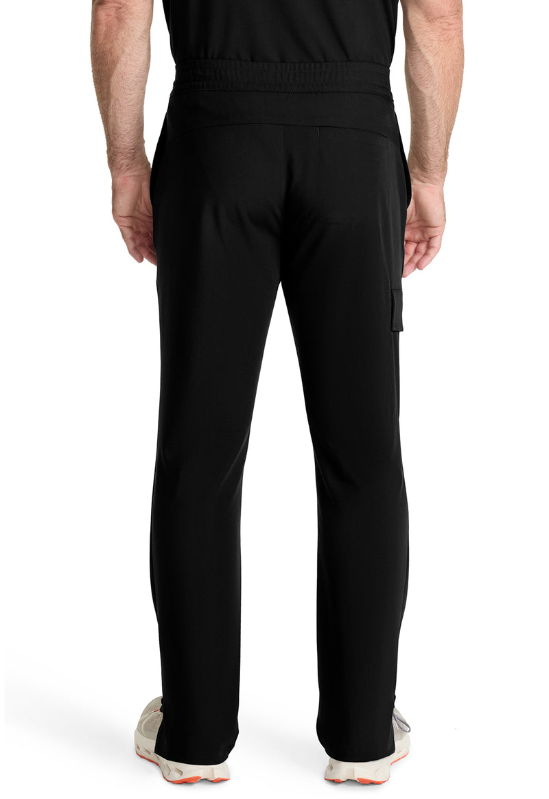 Black - Healing Hands Quest Men Scrub Pants - Back View