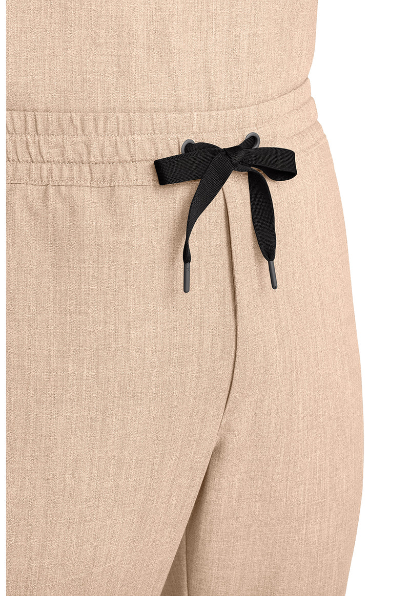 Desert Taupe - Men's Zip Fly Drawstring Scrub Pants (View 2)
