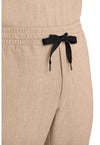Desert Taupe - Men's Zip Fly Drawstring Scrub Pants (View 3)