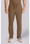 French Brown - Healing Hands Quest Men Scrub Pants - Front View