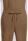 French Brown - Men's Zip Fly Drawstring Scrub Pants (View 2)