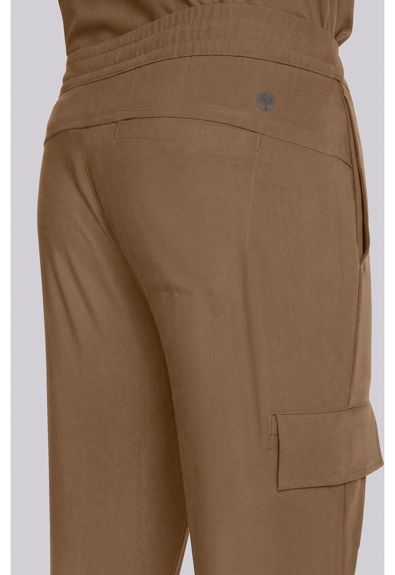 French Brown - Men's Zip Fly Drawstring Scrub Pants (View 3)