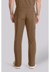 French Brown - Healing Hands Quest Men Scrub Pants - Back View
