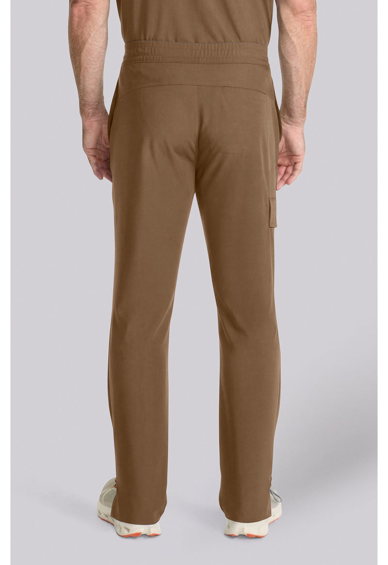 French Brown - Healing Hands Quest Men Scrub Pants - Back View